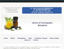 Tablet Screenshot of centreofhomeopathy.com